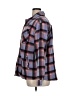 Spencer's 100% Rayon Plaid Purple Black Long Sleeve Button-Down Shirt Size XL - photo 5