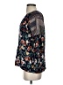 Jodifl 100% Rayon Floral Blue 3/4 Sleeve Blouse Size S - photo 5