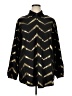 Unbranded 100% Polyester Chevron-herringbone Gold Long Sleeve Blouse Size XL - photo 1