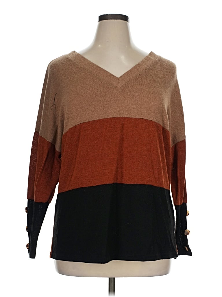 Pre-owned Bloomchic Pullover Sweater In Brown