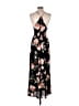 Lush 100% Polyester Floral Black Casual Dress Size S - photo 2