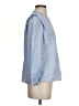 Gerard Darel 100% Tencel Stripes Blue 3/4 Sleeve Button-Down Shirt Size 4 (36) - photo 4