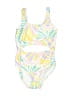Old Navy Print Ivory Two Piece Swimsuit Size 6 - 7 - photo 1