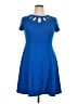 Alyx Solid Blue Casual Dress Size 16 (petite) - photo 1