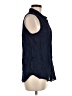 Equipment Blue Sleeveless Button-Down Shirt Size M - photo 4