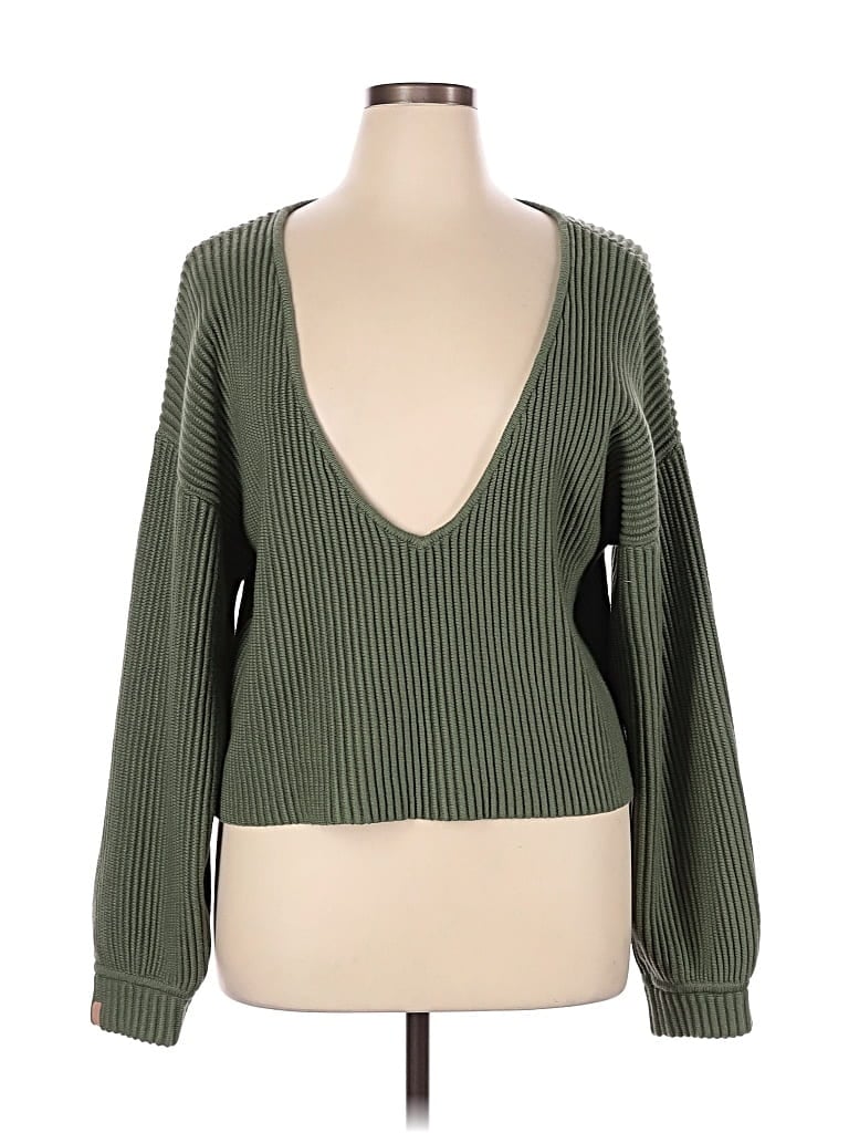 Pre-owned Lunya Pullover Sweater In Green