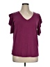 Green Envelope Burgundy Short Sleeve Top Size XL - photo 1