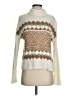 Knox Rose Chevron-herringbone Ivory Pullover Sweater Size S - photo 1