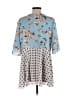 Blue Bird 100% Polyester Blue Short Sleeve Blouse Size L - photo 2