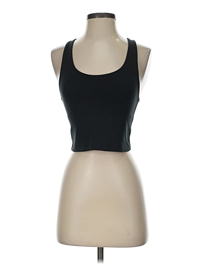 Pre-owned Girlfriend Collective Tank Top Black Halter Neckline Tops