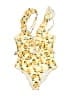 Cider Print Yellow One Piece Swimsuit Size 0X - photo 1
