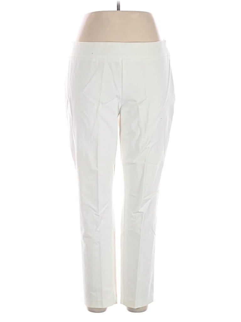 Pre-owned Lands' End Casual Pants In Ivory