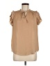 Rachel Zoe 100% Polyester Tan Short Sleeve Blouse Size M - photo 1