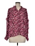 Seasons 100% Recycled Polyester Floral Pink 3/4 Sleeve Blouse Size M - photo 1