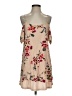 Blu Pepper 100% Rayon Floral Tan Casual Dress Size S - photo 1