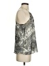 Buttons 100% Polyester Silver Sleeveless Blouse Size S - photo 4