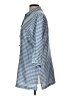 Connie Roberson Checkered-gingham Blue 3/4 Sleeve Button-Down Shirt Size L - photo 5