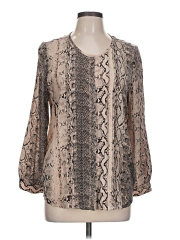 Joie Long Sleeve Silk Top (view 1)