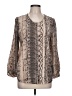 Joie 100% Silk Tan Long Sleeve Silk Top Size L - photo 1