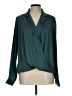 Modern Works 100% Polyester Teal Long Sleeve Blouse Size L - photo 1