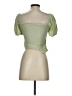 Shein Green Short Sleeve Blouse Size 4 - photo 2