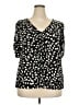 Perseption Concept Black 3/4 Sleeve Blouse Size 3X - photo 1