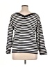J.Jill Stripes Black 3/4 Sleeve Top Size XL - photo 2