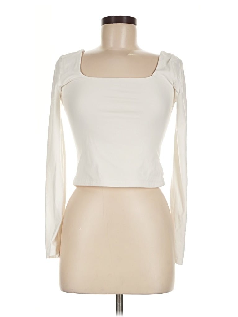 Pre-owned Pink Rose Long Sleeve T-shirt In Ivory
