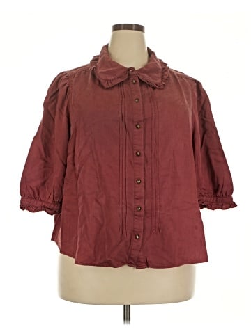 Democracy 3/4 Sleeve Button-Down Shirt (view 1)