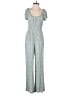Rewind 100% Rayon Checkered-gingham Green Jumpsuit Size XS - photo 1