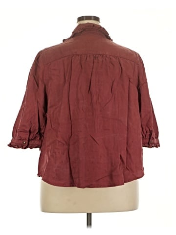 Democracy 3/4 Sleeve Button-Down Shirt (view 2)