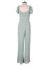 Rewind 100% Rayon Checkered-gingham Green Jumpsuit Size XS - photo 2