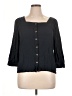 Garnet Hill Black 3/4 Sleeve Blouse Size XL - photo 1