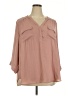 Torrid 100% Polyester Pink 3/4 Sleeve Blouse Size 3X Plus (3) - photo 1