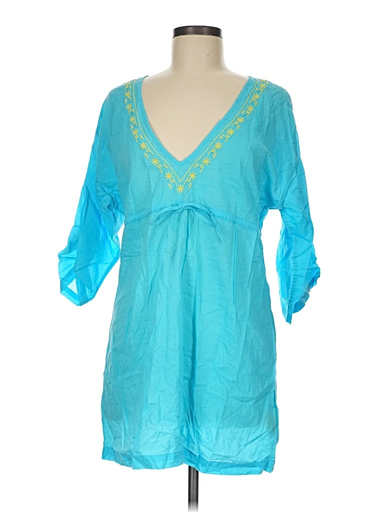 Pre-owned Gap 3/4 Sleeve Blouse In Teal
