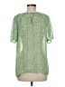 CAbi 100% Polyester Green Short Sleeve Blouse Size M - photo 2