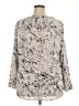 Saint Tropez West 100% Polyester Gray Long Sleeve Blouse Size 2X - photo 2