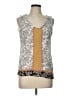 Garnet Hill Gray Sleeveless Blouse Size 12 - photo 1
