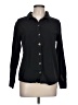 Shein 100% Cotton Black Long Sleeve Button-Down Shirt Size L - photo 1