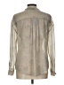 a.n.a. A New Approach Metallic Silver Long Sleeve Blouse Size L (petite) - photo 2