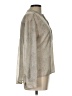 a.n.a. A New Approach Metallic Silver Long Sleeve Blouse Size L (petite) - photo 4