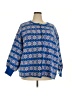 Unbranded Print Blue Pullover Sweater Size XXL (estimated) - photo 1