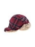 Carter's Plaid Burgundy Winter Hat Size 0-3 mo - photo 1