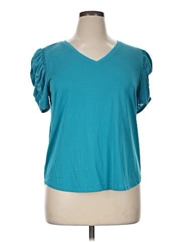 Green Envelope Short Sleeve Top (view 1)