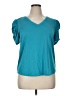Green Envelope Teal Short Sleeve Top Size XL - photo 1
