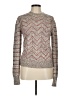 Free People Chevron-herringbone Silver Pullover Sweater Size M - photo 1