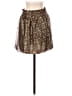 J.Crew 100% Polyester Metallic Gold Casual Skirt Size 4 - photo 1