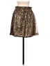 J.Crew 100% Polyester Metallic Gold Casual Skirt Size 4 - photo 2