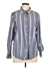 Lola River Stripes Blue Long Sleeve Button-Down Shirt Size L - photo 1