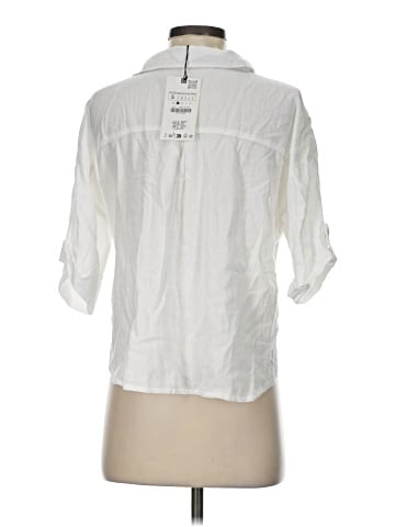 Zara 3/4 Sleeve Button-Down Shirt (view 2)